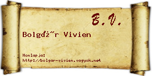 Bolgár Vivien névjegykártya
